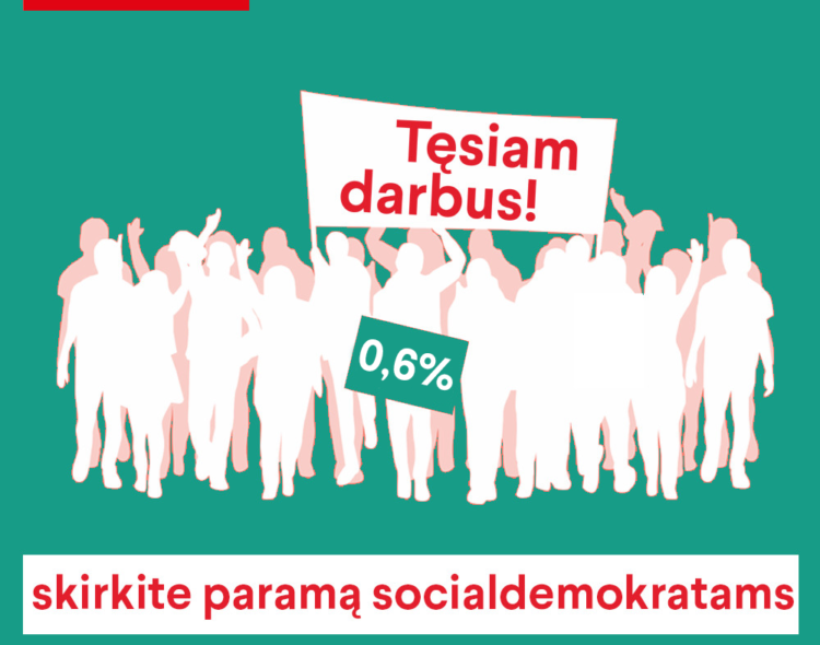 Skirkite 0,6% socialdemokratams