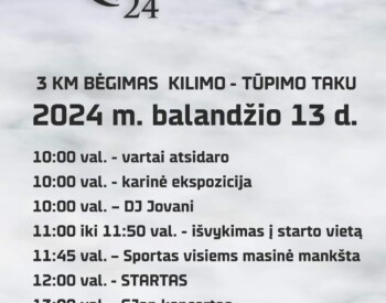 Bėgimas Šiaulių karinio aerodromo kilimo – tūpimo taku „Runway Run‘24!